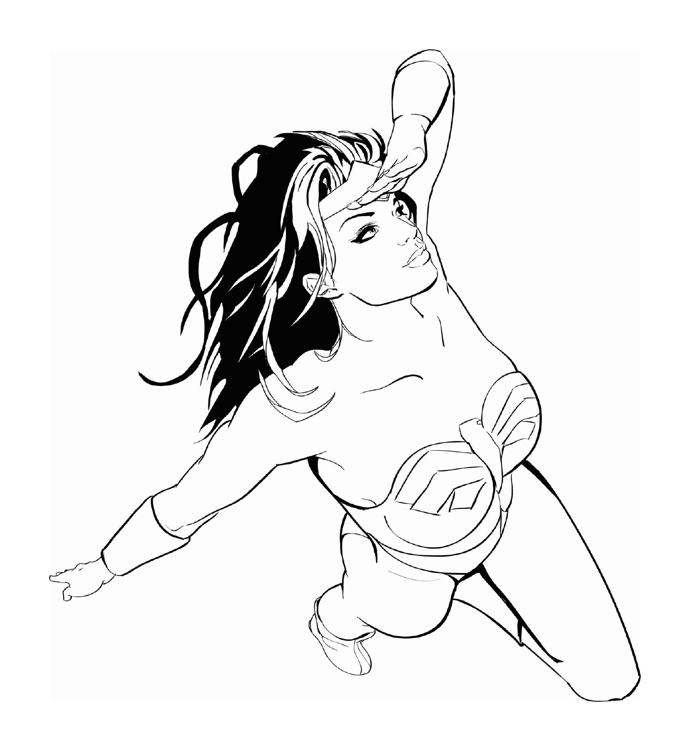   Wonder Woman regarde Superman 