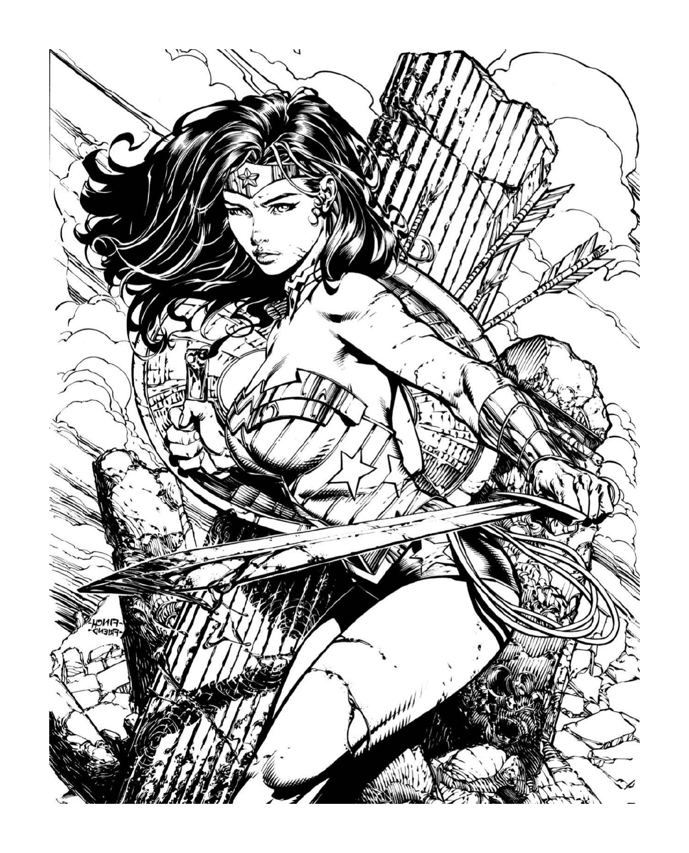   Wonder Woman avec une épée 