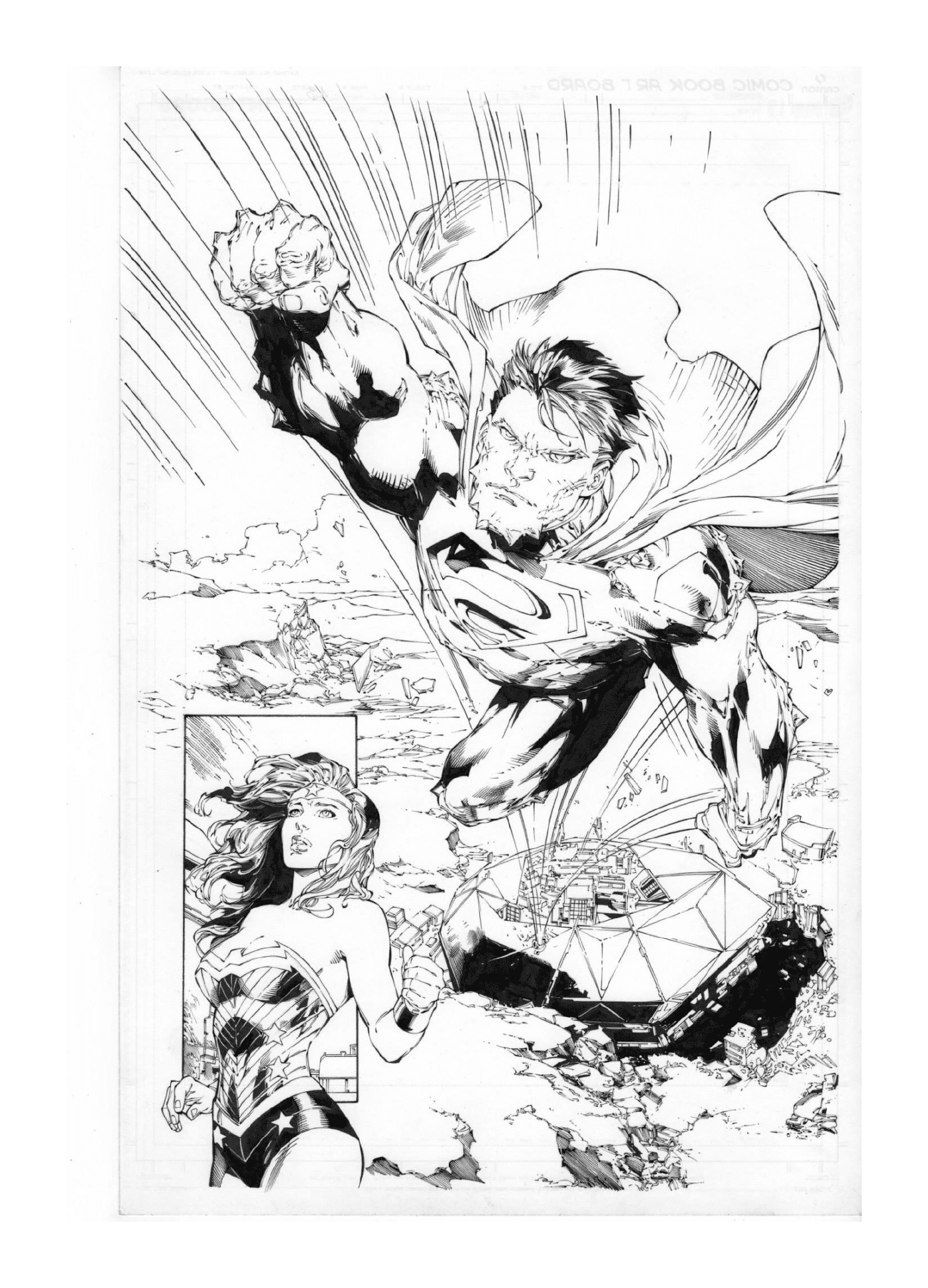   Superman se dirige vers Wonder Woman 