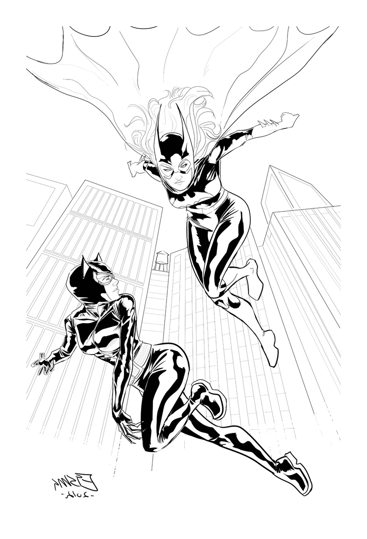   Batgirl et Catwoman cherchent Wonder Woman 