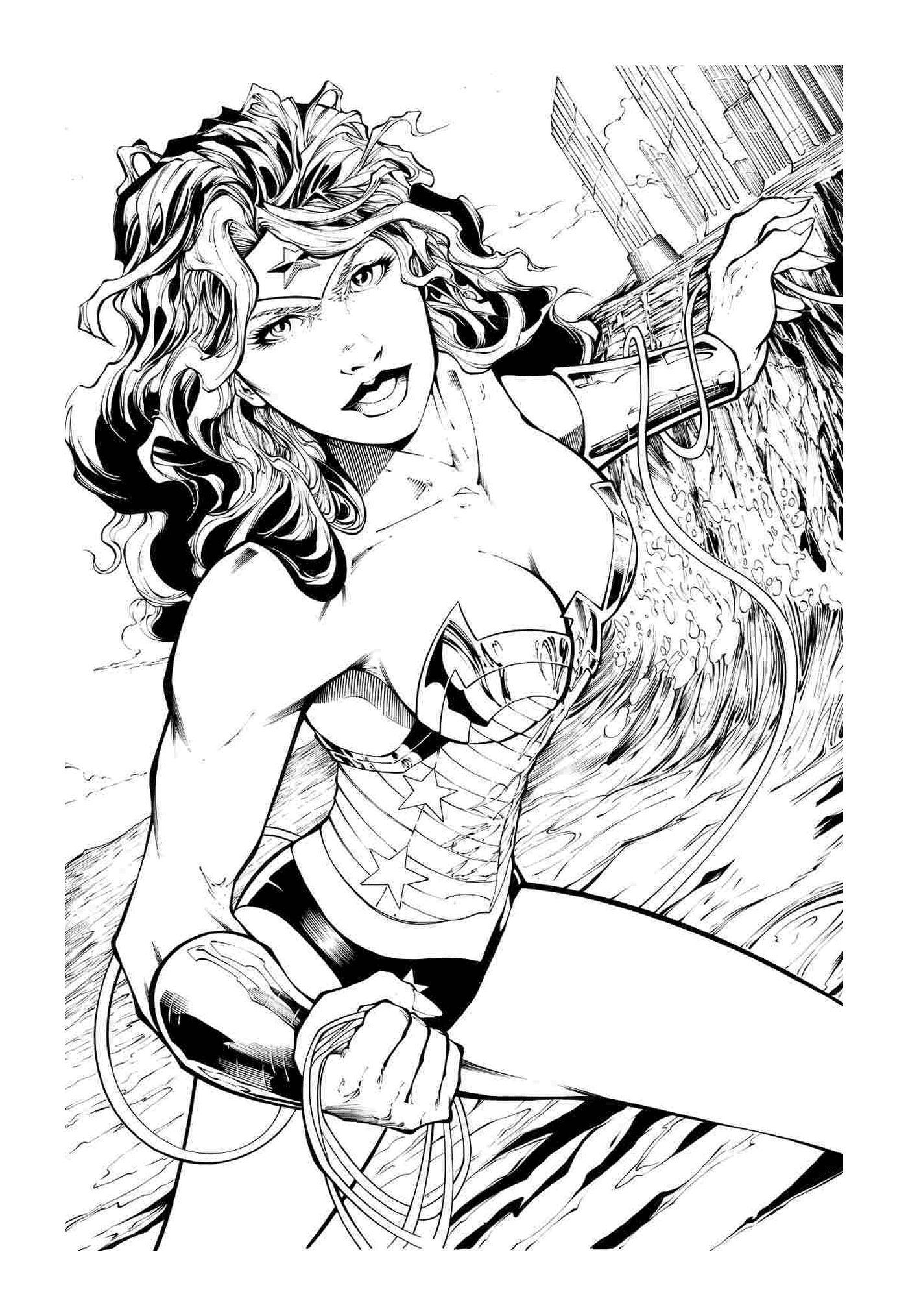   Wonder Woman adulte au combat 