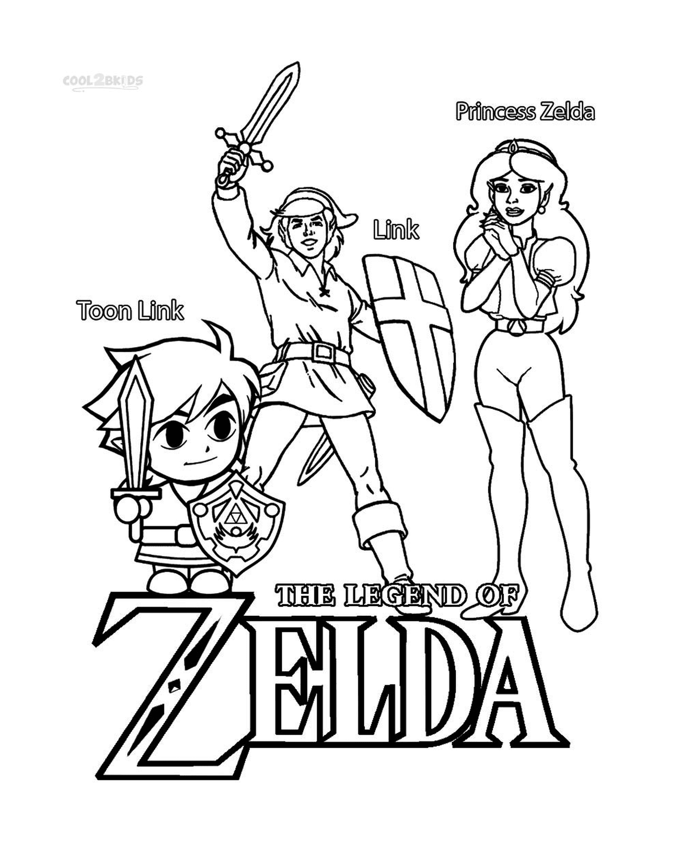   Zelda, héros légendaire combat 