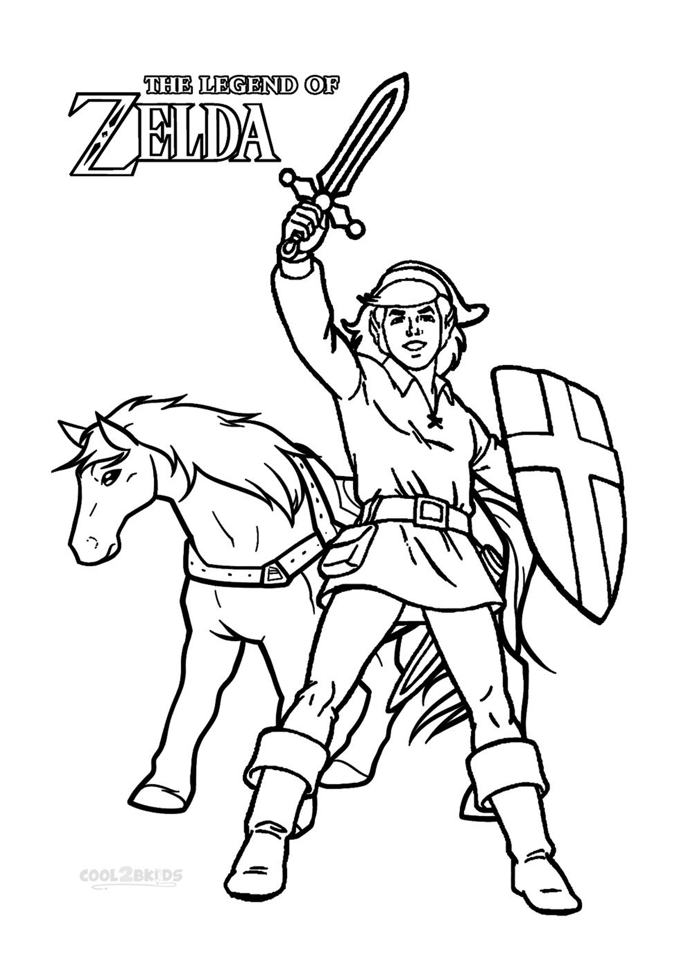   Homme avec épée et cheval 