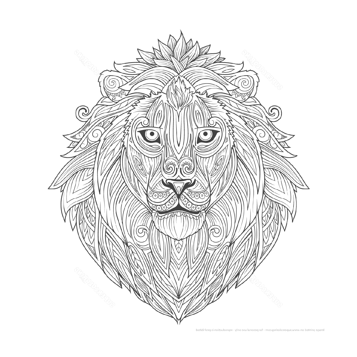  Tête de lion stylisée 