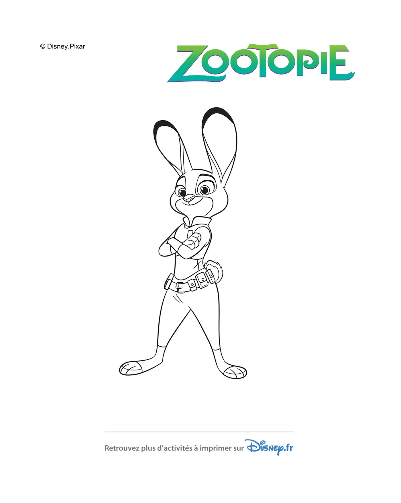   Judy Hopps, la police intrépide de Zootopie de Disney 