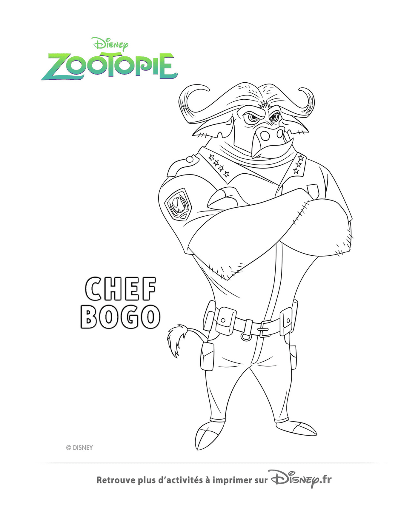   Chef Bogo de la police de Zootopie 