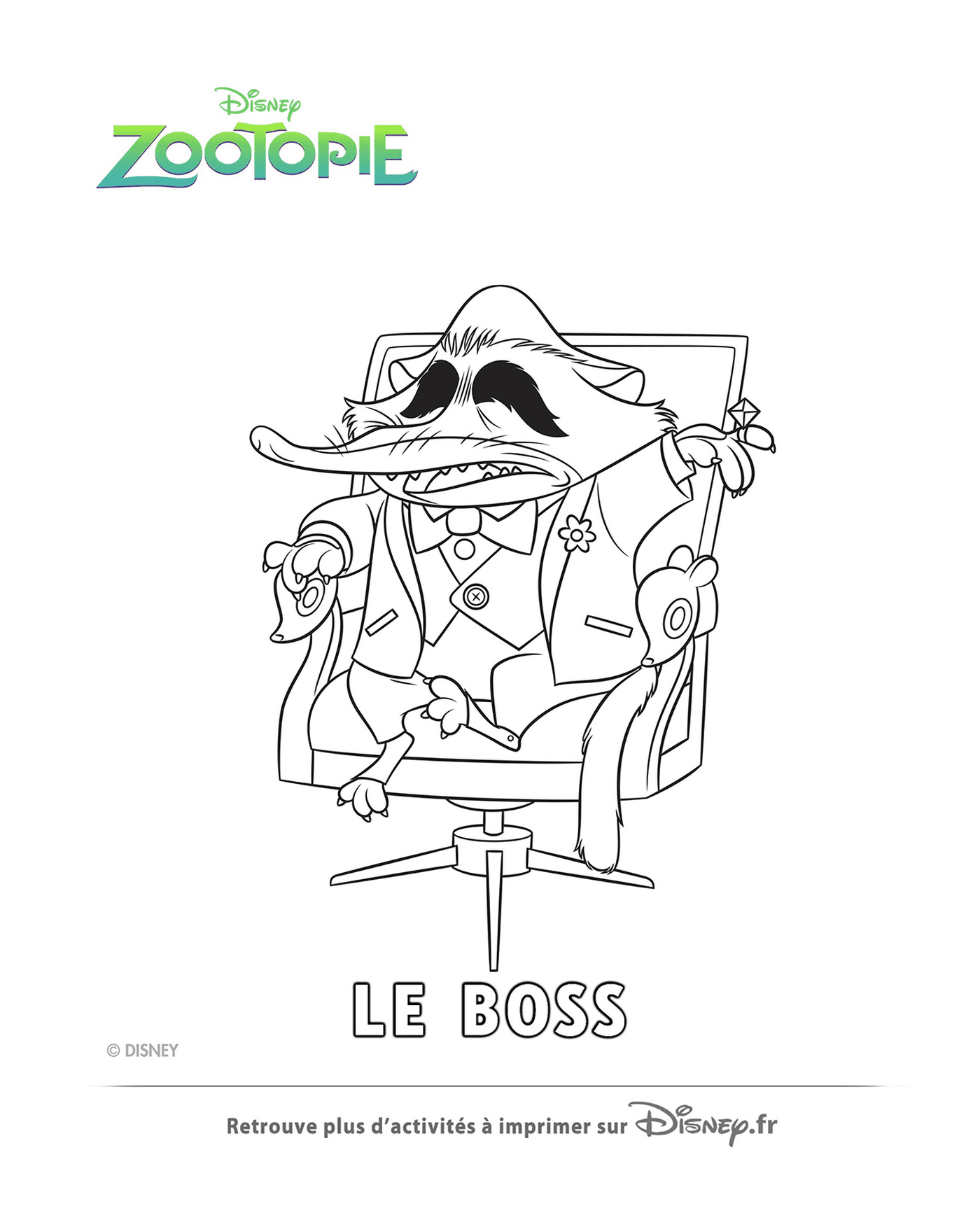   Mr. Big, le parrain de la mafia de Zootopie 