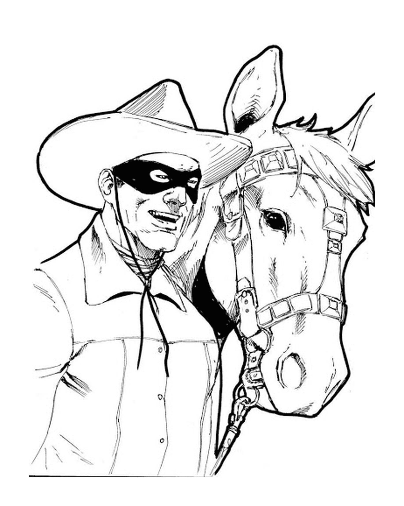   Zorro et son cheval réaliste 